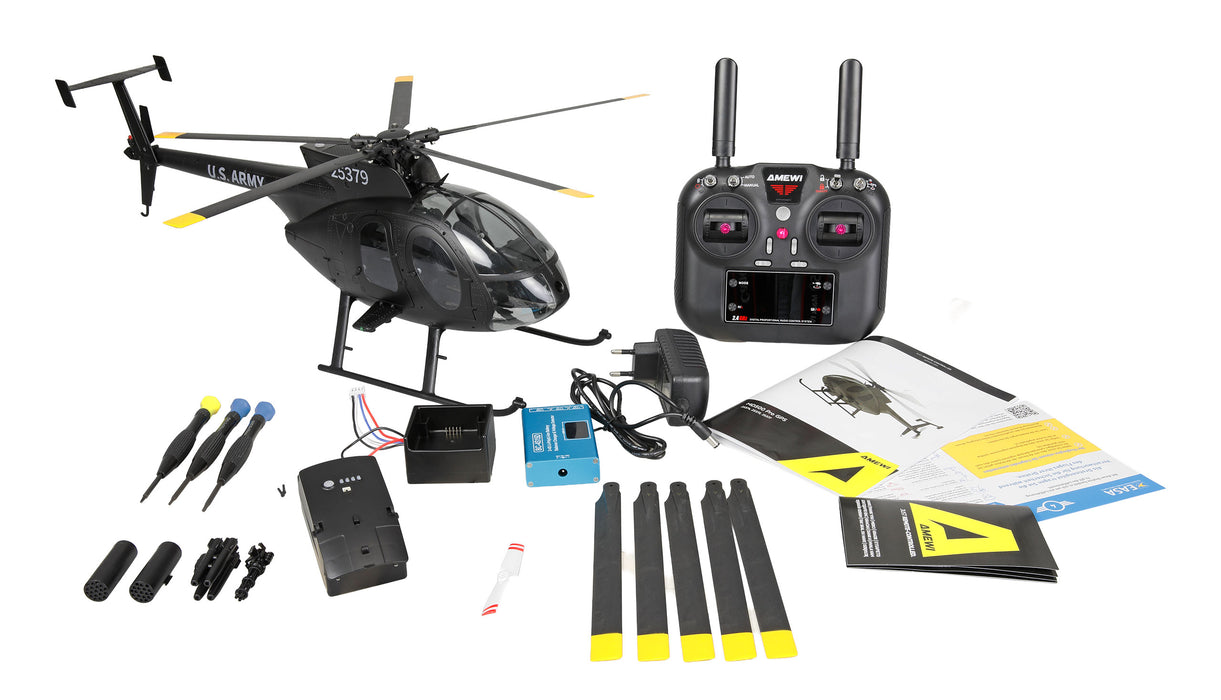 Amewi MD500 Pro GPS Helicopter Black Edition 9-Channel 3D/6G PNP
