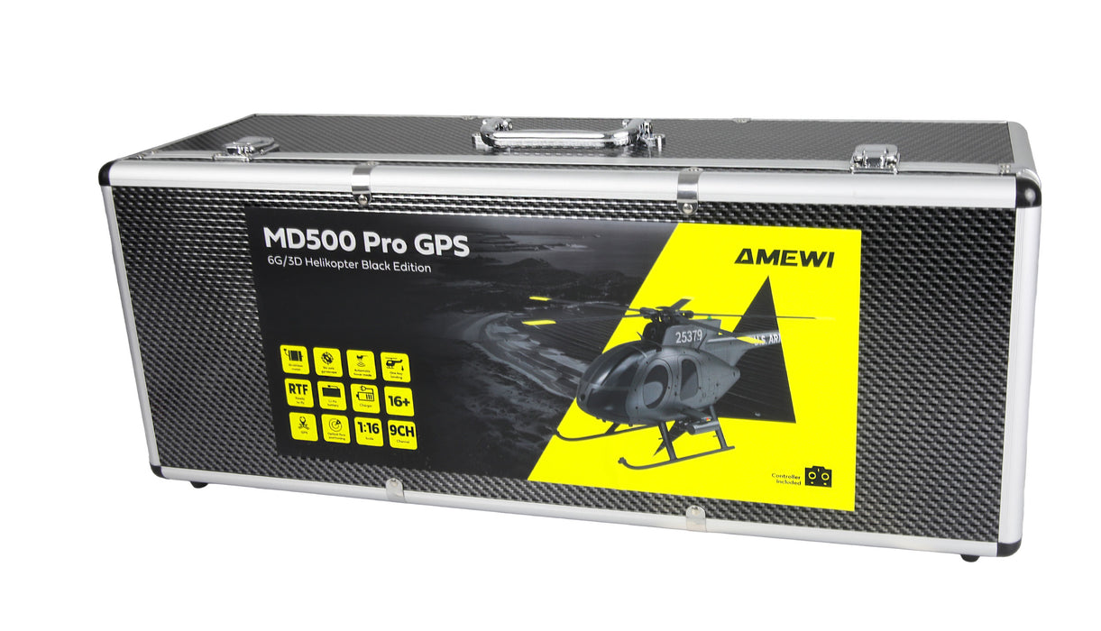 Amewi MD500 Pro GPS Helicopter Black Edition 9-Channel 3D/6G PNP