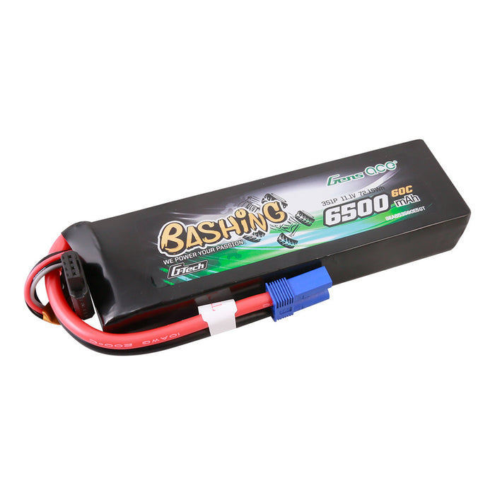 Gens Ace G-Tech Bashing 6500mAh 11.1V 60C 3S Lipo Battery (EC5)