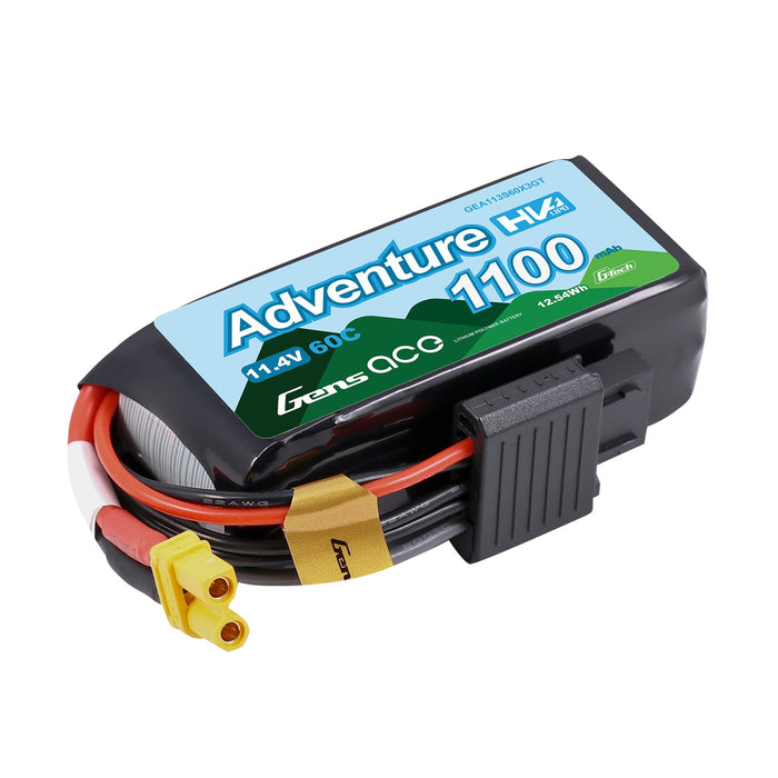 Gens Ace Adventure G-Tech 1100mAh 3S1P 11.4V 60C LiPo Battery (XT30)