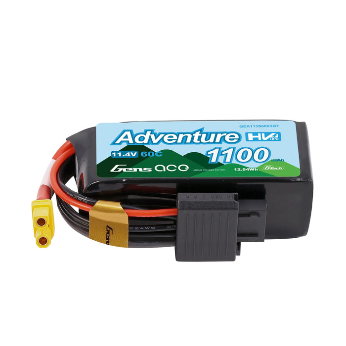 Gens Ace Adventure G-Tech 1100mAh 3S1P 11.4V 60C LiPo Battery (XT30)