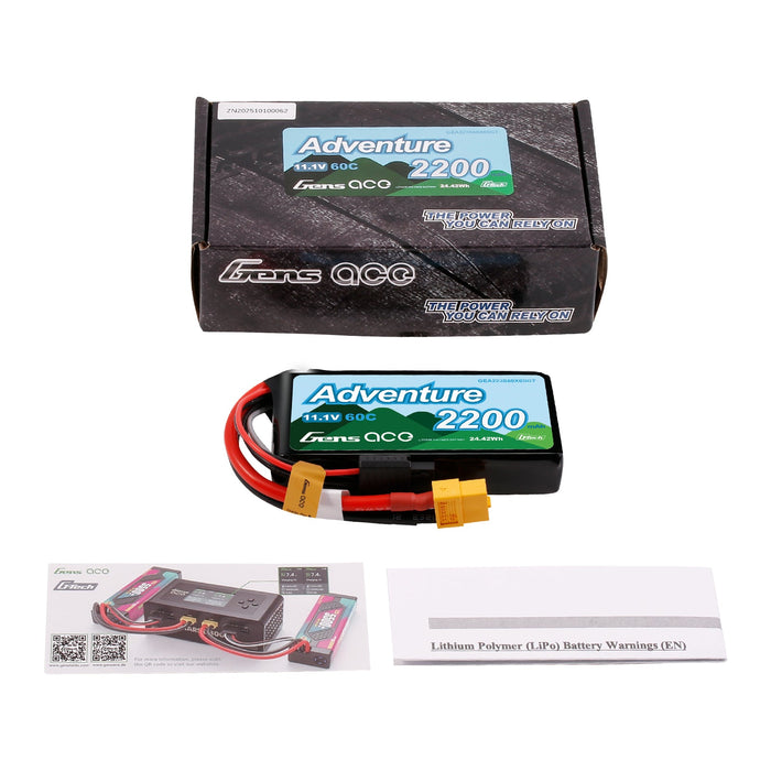Gens Ace Adventure G-Tech 2200mAh 3S1P 11.1V 60C LiPo (XT60)