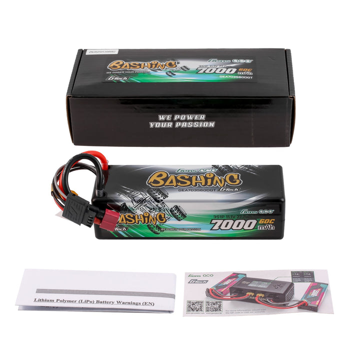 Gens Ace G-Tech Bashing 7000mAh 11.1V 60C 3S1P HardCase HV Lipo Battery (T)