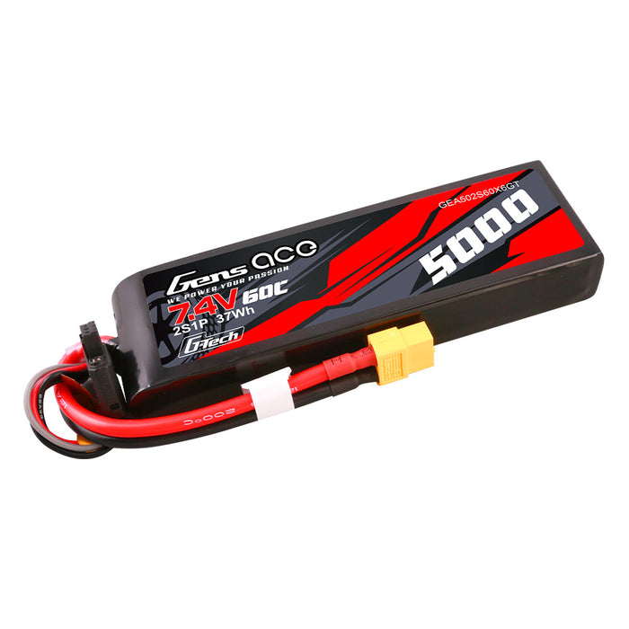 Gens Ace G-Tech 5000mAh 7.4V 60C 2S1P LiPo (XT60)
