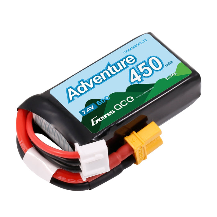 Gens Ace Adventure 450mAh 2S1P 7.4V 60C LiPo (XT30)