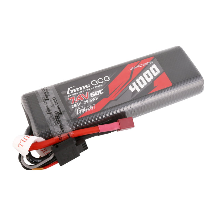 Gens Ace G-Tech 4000mAh 2S1P 7.4V 60C Hardcase LiPo (T)