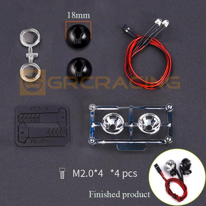 2PCS 1/10, 1/8 18/20mm Led Spotlight Headlamp - upgraderc
