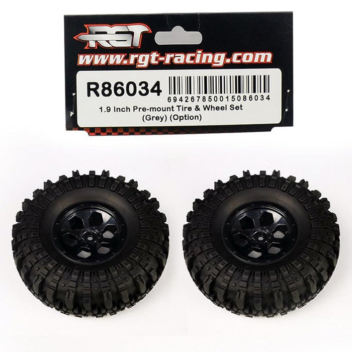 2PCS 115x42mm Wheel Tire Set for RGT 86100 1/10 R86034 - upgraderc