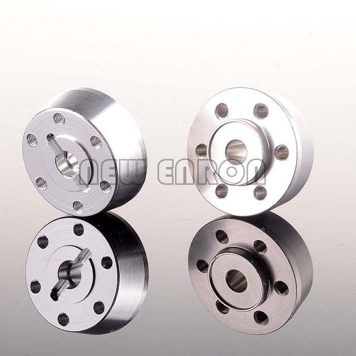 2PCS 2.2" 14mm Front Wheel HEX for Axial Yeti 1/10 (Aluminium) Hex Adapter New Enron Silver 