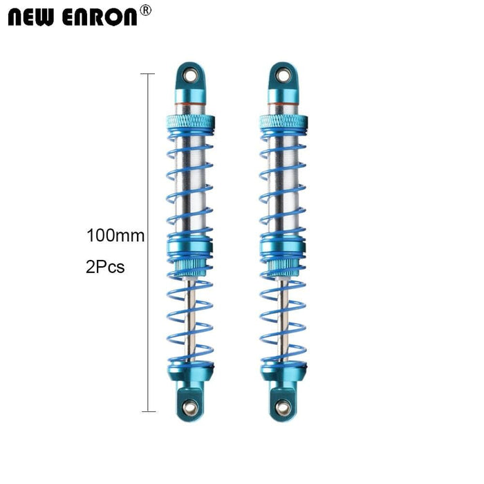 2PCS 70~120mm 1/10 Dual Springs Shock Absorber (Aluminium) Schokdemper New Enron 2Pcs Blue 100mm 