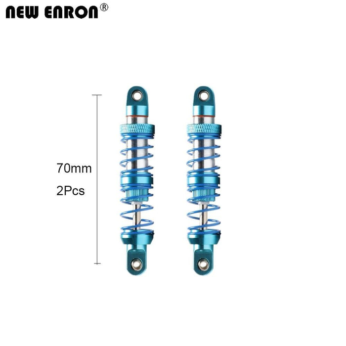 2PCS 70~120mm 1/10 Dual Springs Shock Absorber (Aluminium) Schokdemper New Enron 2Pcs Blue 70mm 