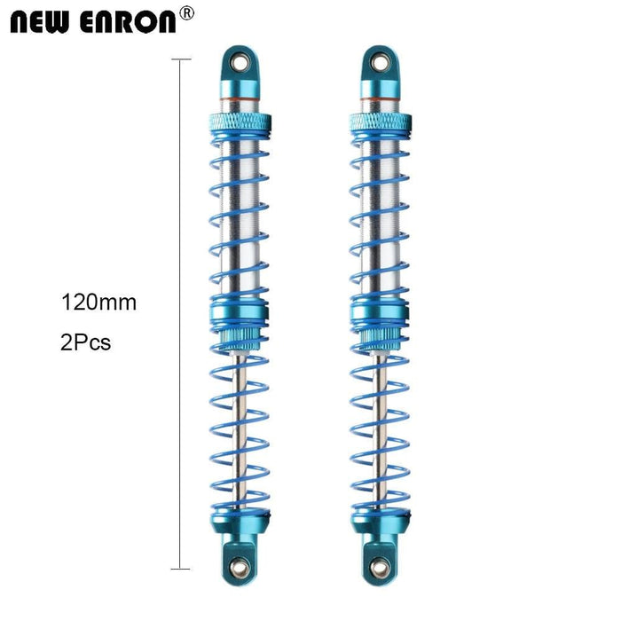 2PCS 70~120mm 1/10 Dual Springs Shock Absorber (Aluminium) Schokdemper New Enron 2Pcs Blue 120mm 