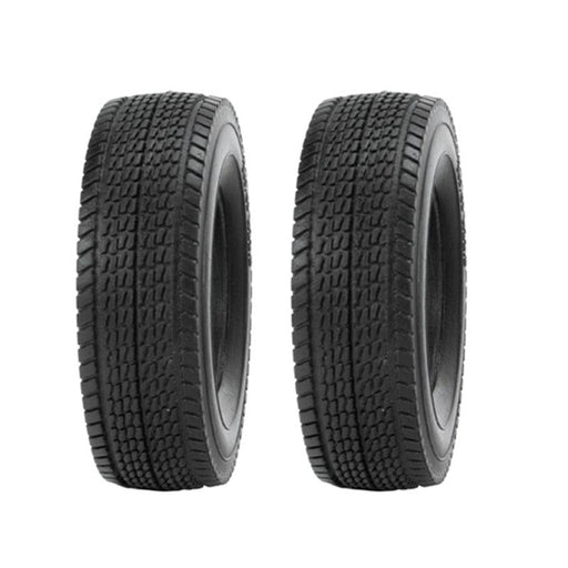 2PCS 86x25mm 1/14 Vrachtwagen Tires (Hard Rubber) - upgraderc