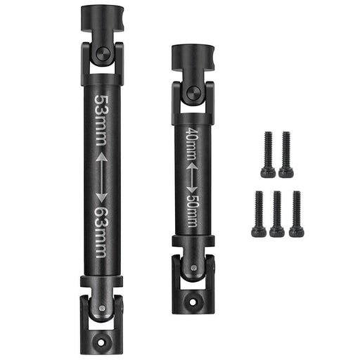 2PCS Adjustable Drive Shaft for Axial SCX24 (Metaal) Onderdeel Yeahrun 40 and 53mm 