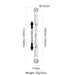 2PCS Adjustable Turnbuckles Push Rod for HPI 1/8 (Staal) 93535 - upgraderc
