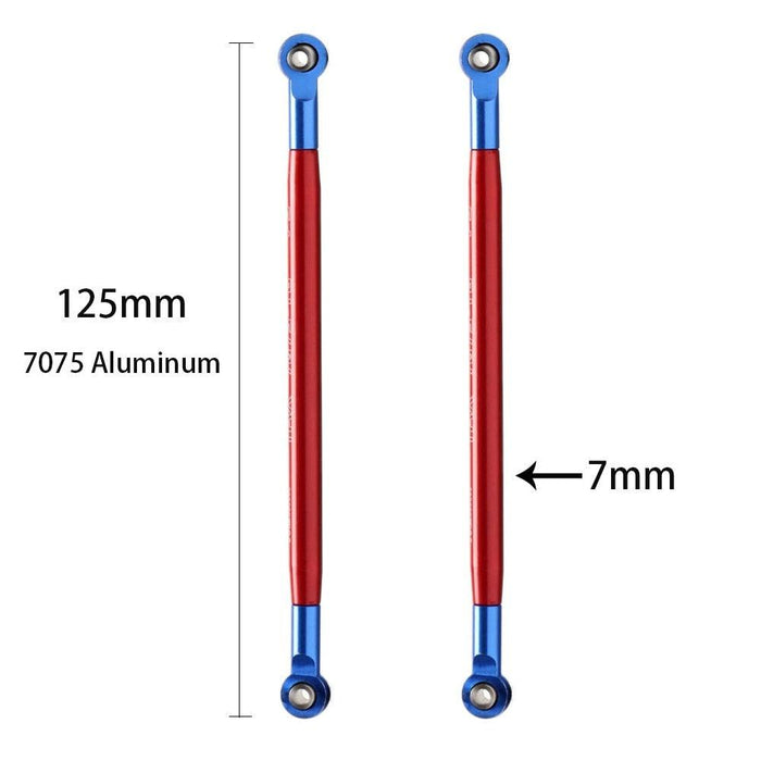2PCS Adustable Pushrod for Traxxas 1/10 (Aluminium/Staal) 5319X Onderdeel upgraderc Red-5319X 7mm Alloy 