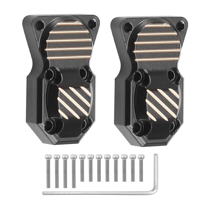 2PCS Front/Rear Diff Cover for Axial SCX24 1/24 (Messing) Onderdeel upgraderc 