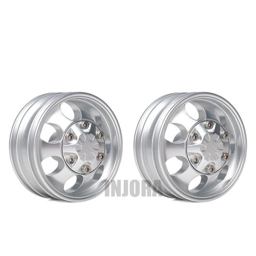 2PCS Front/Rear Rims for Tamiya Tractor Truck 1/14 (Metaal) Band en/of Velg Injora 2PCS Front 