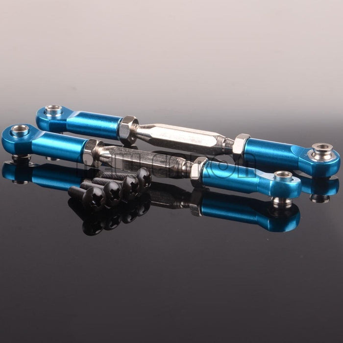 2PCS Front/Rear Servo Link Tie Rod for HPI Bullet 1/10 (Aluminium) 101238 101211 Onderdeel New Enron BLUE 