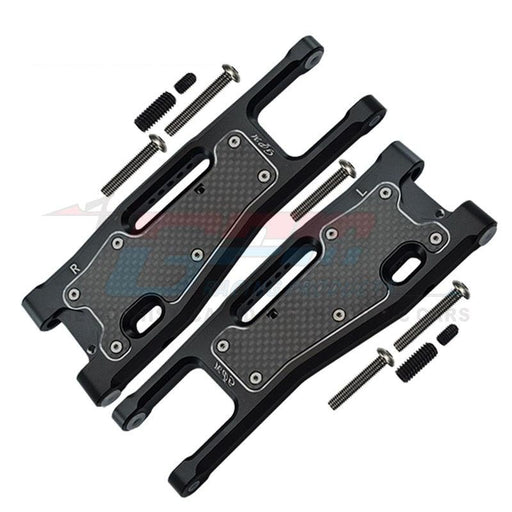 2PCS GPM Front Lower Suspension Arm w/ Covers for Traxxas SLEDGE 4WD 1/8 (Aluminium) 9530/9531/9633 - upgraderc