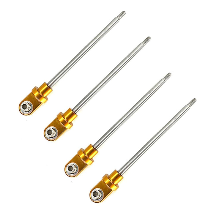 4PCS GTX Shock Shafts w/ Rod Ends for Traxxas X-Maxx (Staal) Onderdeel Yfan RC 4 pcs yellow 
