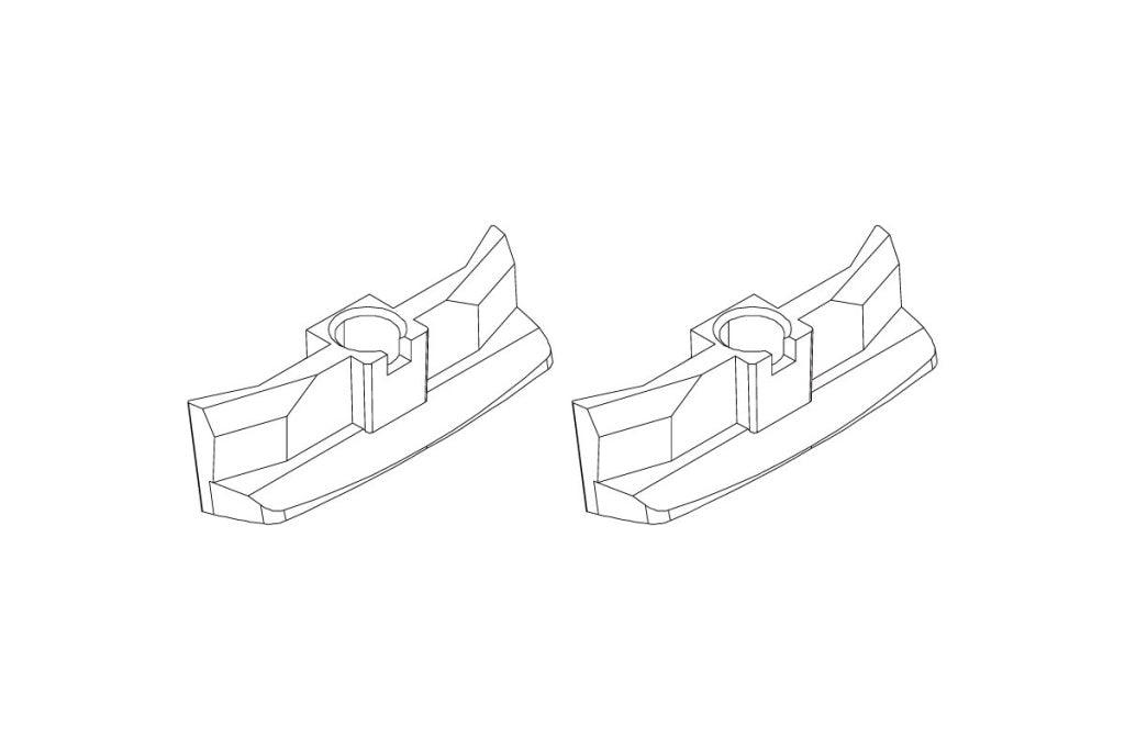 2PCS Headlight Fixing Base for Turbo Racing 1/76 C62 (Metaal) - upgraderc