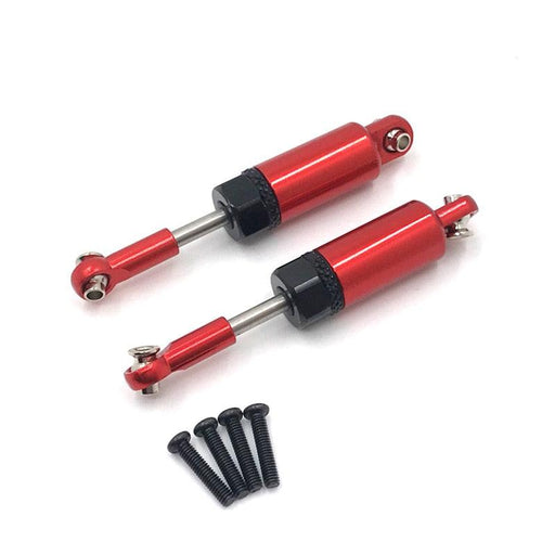 2PCS Hydraulic Shock Absorbers for WLtoys 1/18 (Metaal) Schokdemper upgraderc Red 