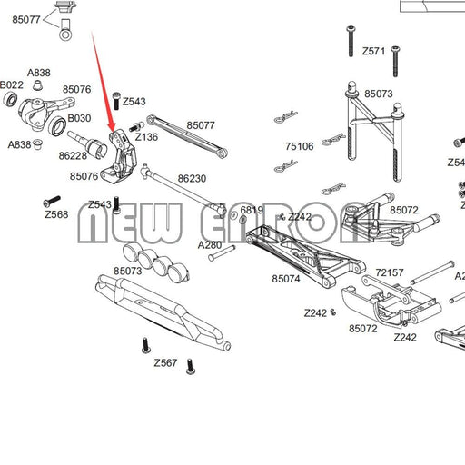 2PCS Knuckle Arm 8-Deg C-Hub for HPI Nitro (Aluminium) 85076 - upgraderc