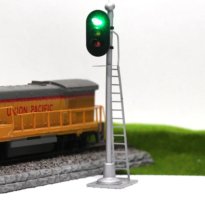2PCS O Scale Railroad Crossing Signal Light 1/43 1/50 - upgraderc