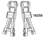 2PCS Rear Lower Arm for MJX Hyper Go 16207/8 ,16209/10 1/16 16250 - upgraderc