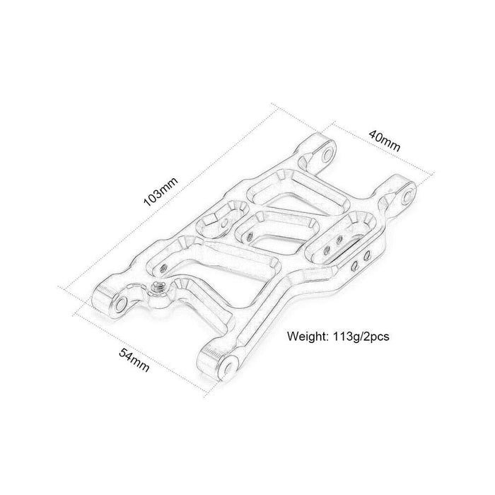 2PCS Rear Lower Suspension Arms for Arrma Seton 1/10 (Aluminium) AR330372 Onderdeel New Enron 