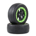 2PCS Road Tire Wheels for 1/5 Auto Band en/of Velg upgraderc green 
