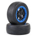 2PCS Road Tire Wheels for 1/5 Auto Band en/of Velg upgraderc blue 