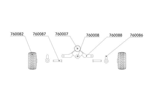 2PCS Rocker Arm for Turbo Racing C81 1/76 760088 - upgraderc