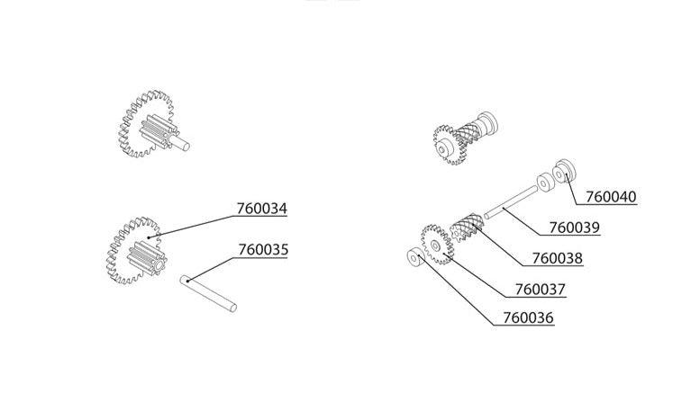 2PCS Secondary Drive Shaft Gear for Turbo Racing C71 1/76 760038 - upgraderc