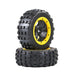 2PCS Wasteland Tire Wheels for 1/5 Auto Band en/of Velg upgraderc yellow 