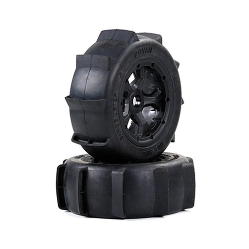 2PCS Wheel Tires for 1/5 Auto (Metaal, Rubber) Band en/of Velg upgraderc Black 
