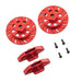 2Set Disc Brake Caliper Hex Adapter for AXIAL RBX10 Ryft (Metaal) Hex Adapter upgraderc Red 