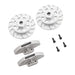 2Set Disc Brake Caliper Hex Adapter for AXIAL RBX10 Ryft (Metaal) Hex Adapter upgraderc Silver 