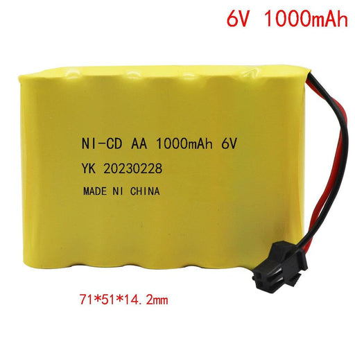 3.6V/ 4.8V/ 6V/ 7.2V 1000mAh NICD Battery (SM) - upgraderc
