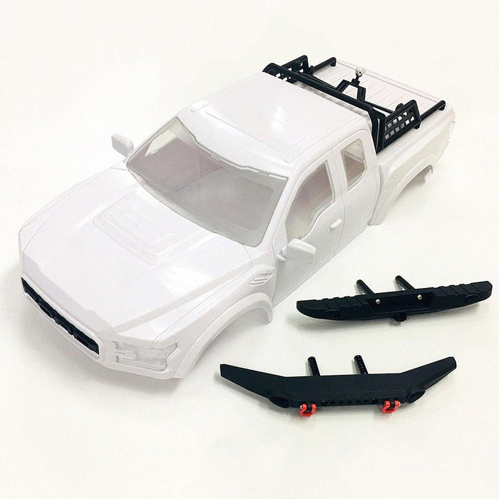 325mm Ford Raptor Body w/ Bumpers, Spare Tire Rack for Traxxas TRX4 (ABS, Nylon) Body KYX 