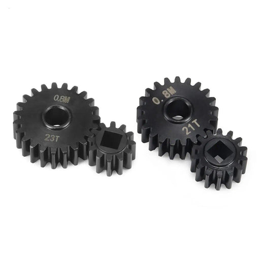 32P 21T/14T, 23T/12T Overdrive Portal Gear Set for Axial Capra F9, SCX10 III 1/10 (Staal) - upgraderc