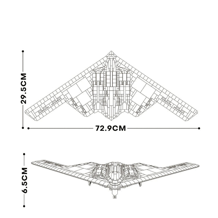 Reobrix 33038 B2 Bomber Building Blocks Model (1977 Stukken)