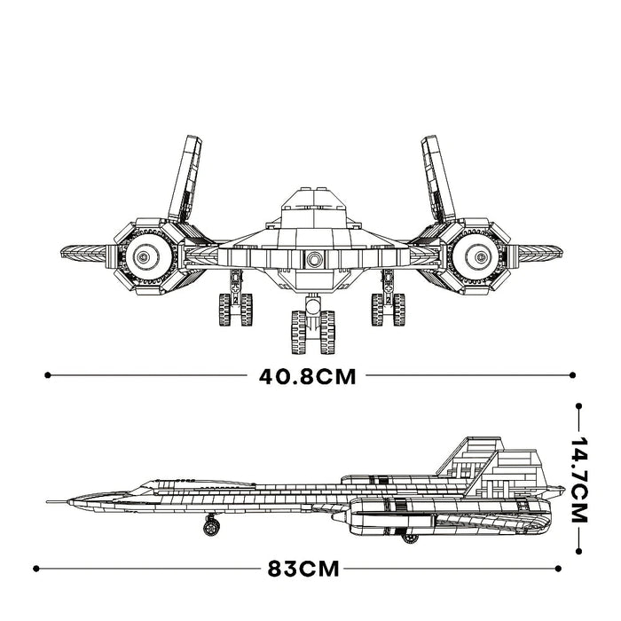 Reobrix 33041 SR-71 Blackbird Modèle de Blocs de Construction (1733 Pièces)