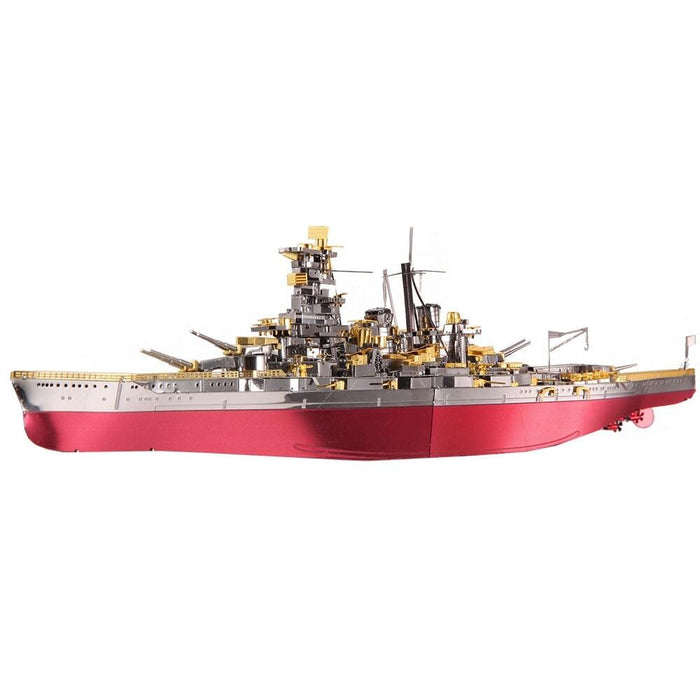 3D Konggou Battleship Model (350 Messing + Roestvrij Staal) Bouwset Piececool 