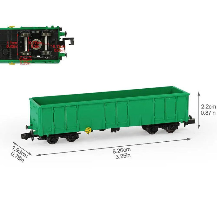 3PC N Scale High-side Gondola Freight Car 1/150 (Plastic, Metaal) C15013 - upgraderc