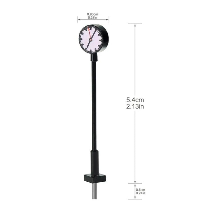 3PCS HO N Scale Clock Lamp LQS62 1/87 (Metaal) - upgraderc