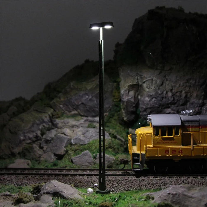 3PCS HO Scale Two-LED Track Lamp LQS54HO 1/87 (Metaal) - upgraderc