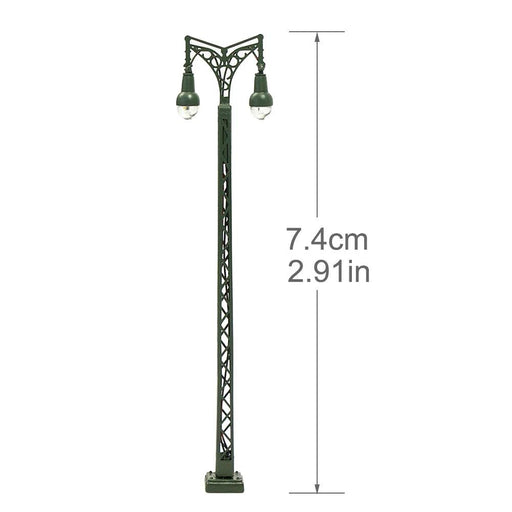 3PCS Model Railway N Scale Mast Track Lamp LQS58N 1/160 (Metaal) - upgraderc