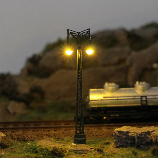 3PCS Model Railway Train N Scale Lamp Post LQS66N 1/160 (Metaal) - upgraderc